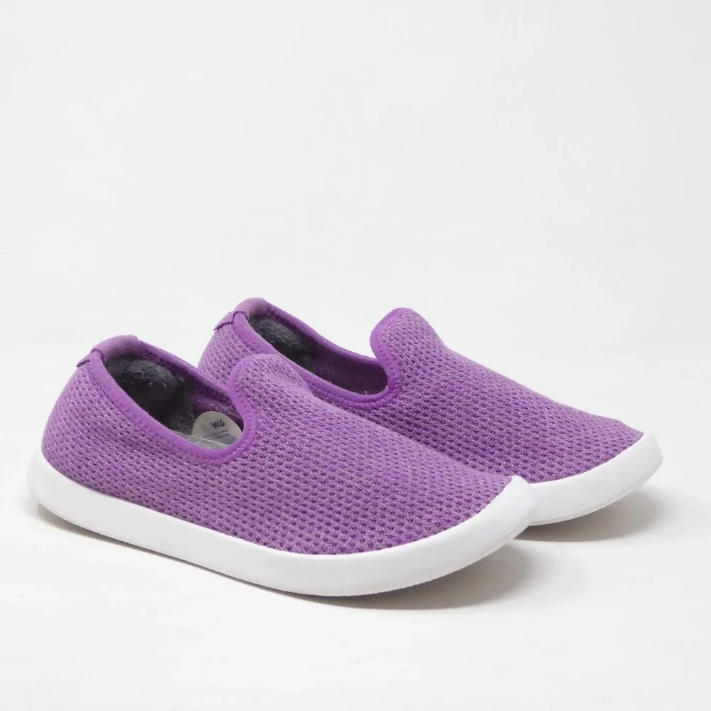 Allbirds Women Tree Loungers Purple Mesh Slip On Sneakers Size 6